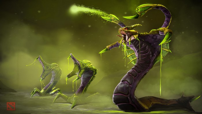 Venomancer from DOTA 2 with minions