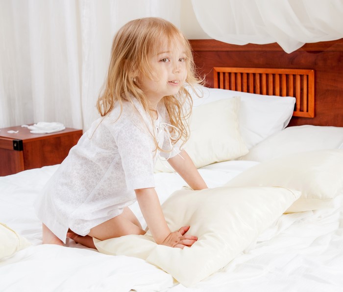 Little girls Bed Blonde girl