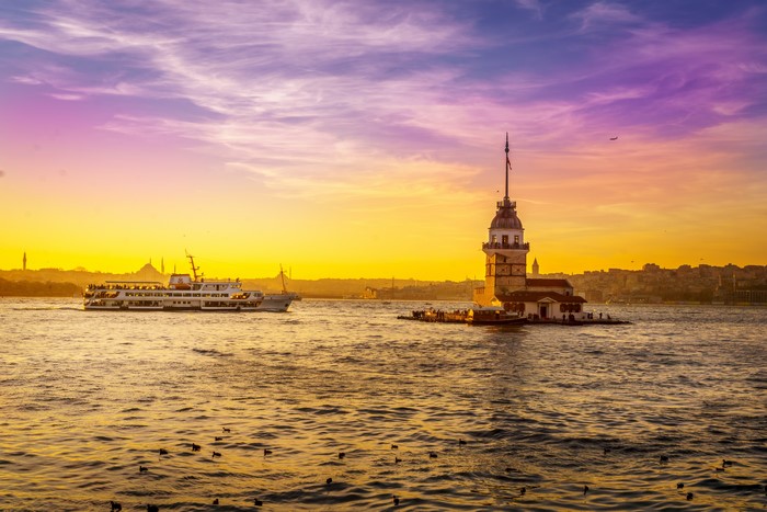 Maiden's Tower, Istanbul at Sunset