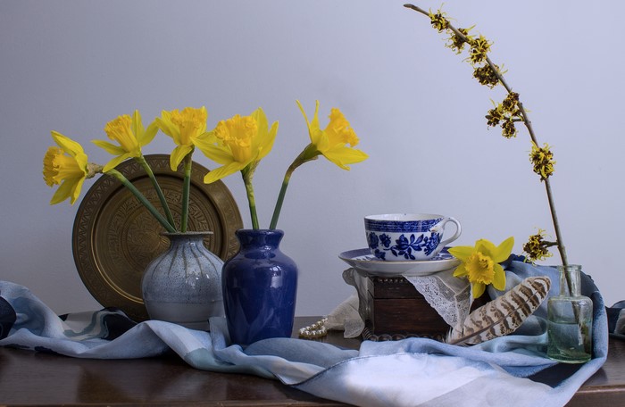 Still-life with Daffodils in Vases