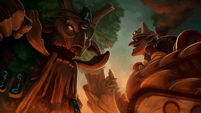 Timbersaw and Treant Protector from DOTA 2