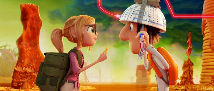 Flint Lockwood and Sam Sparks from Cloudy with a Chance of Meatballs 2