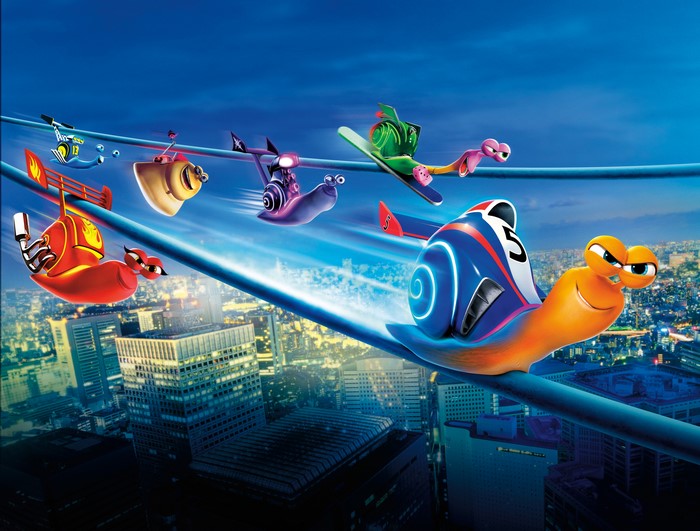 Turbo 4K Animated Racing Snails in Action