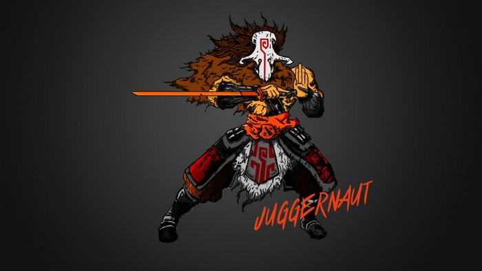 Juggernaut from DOTA 2 with a sword
