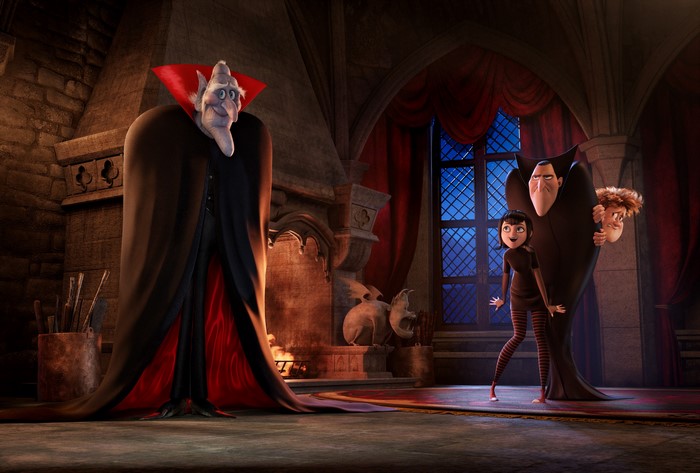 Dracula, Mavis, and Johnny from Hotel Transylvania 2