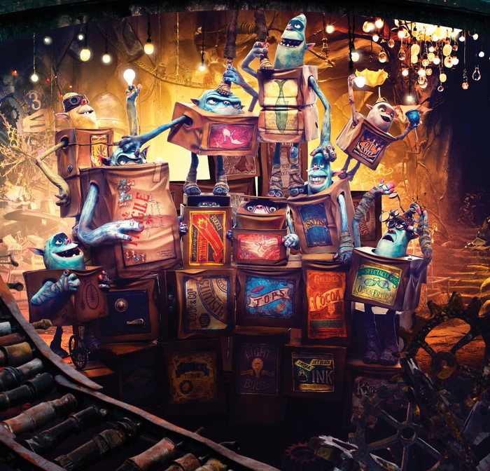 The Boxtrolls characters with boxes