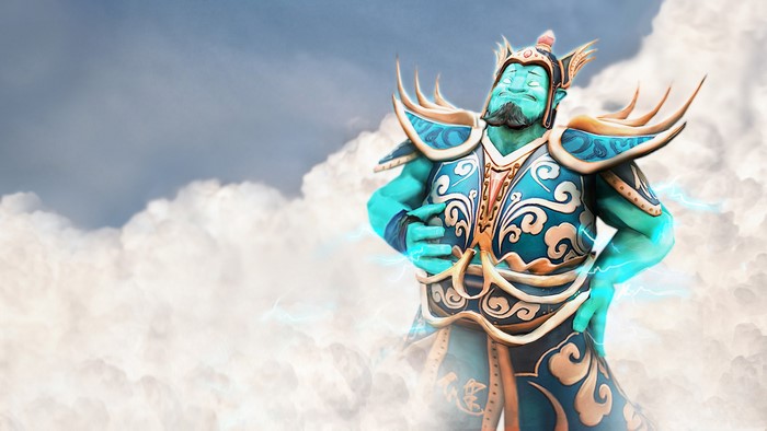 Storm Spirit from DOTA 2 in ornate armor
