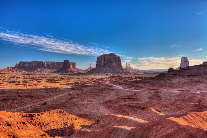 Monument Valley Utah USA desert landscape with mesas