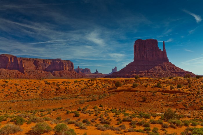 Monument Valley Utah USA desert landscape with mesas