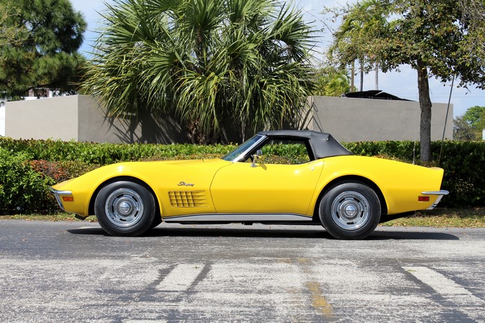 Yellow 1971 Corvette Stingray LS6 Convertible