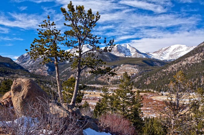 Rocky Mountain National Park Mountains and Trees