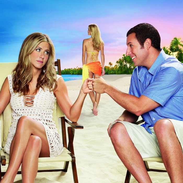 4K Adam Sandler and Jennifer Aniston on Beach
