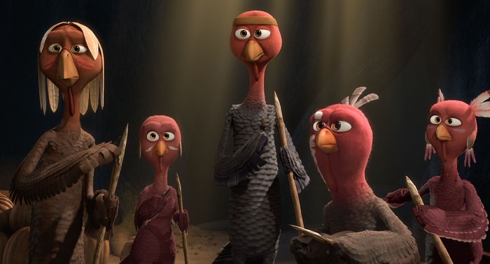 Free Birds Animated Movie Characters Gathering