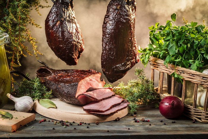 Smoked Meat Products with Onion and Garlic