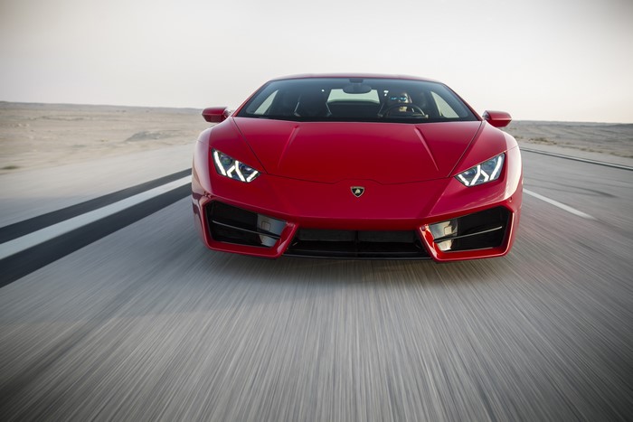 4K Red Lamborghini Huracan LP 580-2 Motion