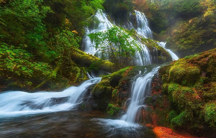 Panther Creek Falls, Columbia River Gorge, Skamania, USA