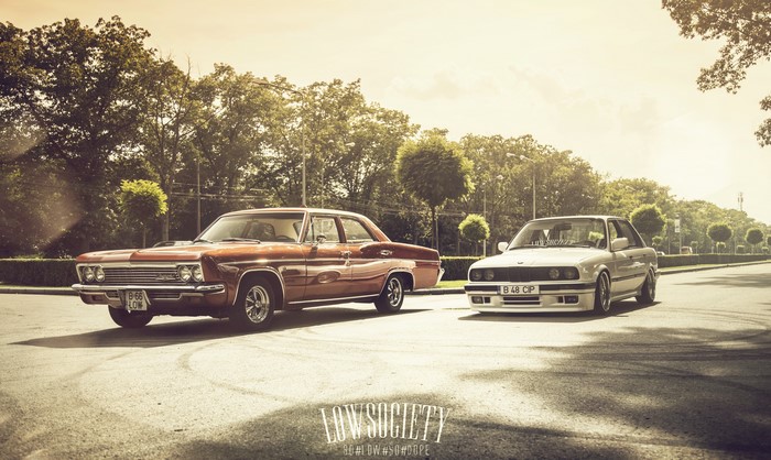 1966 Chevrolet Impala and BMW 3 Series