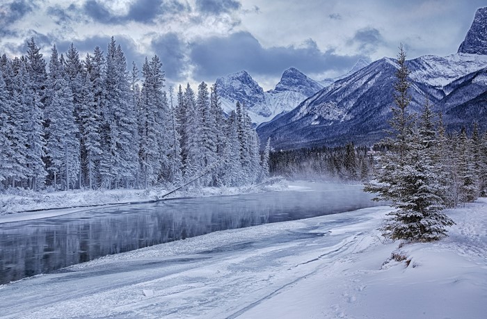 Bow River in Winter, Canada