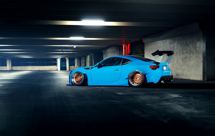 4K Subaru BRZ Stance Light Blue