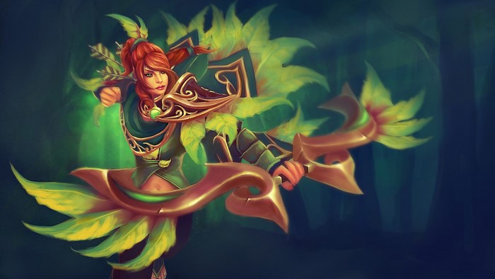 Windrunner from DOTA 2 with a bow