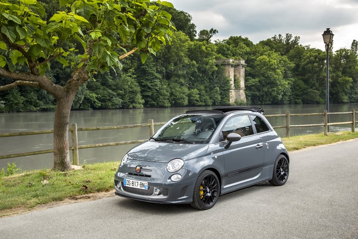 2012 Abarth 595C convertible by a river