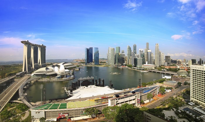 Marina Bay Sands and Singapore Skyline