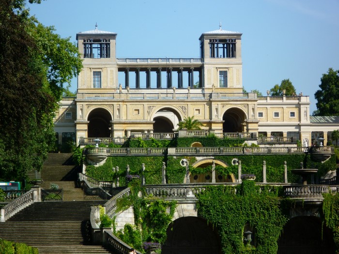 Sanssouci Palace terraces and stairs in Potsdam, Germany