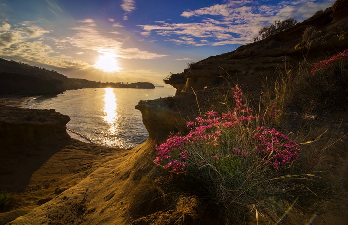 Sunset over the coast of Spain