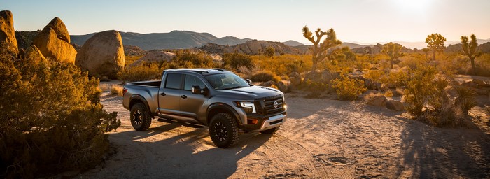Nissan Titan Warrior Concept truck in desert landscape