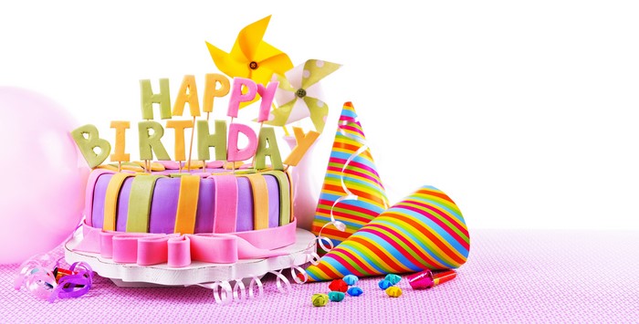 Birthday Cake with Decorations