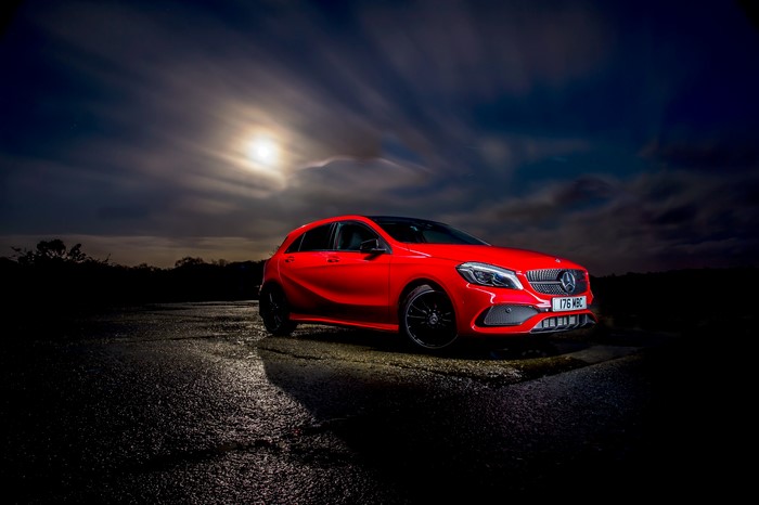 4K Mercedes-Benz AMG A-class W176 Red Night