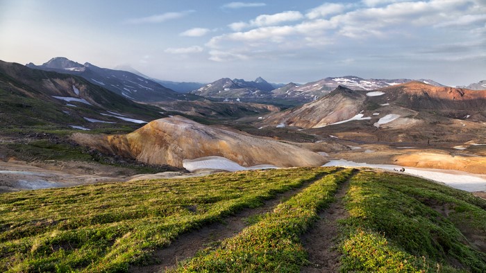 Mountains and Valleys on Kamchatka Peninsula, Russia
