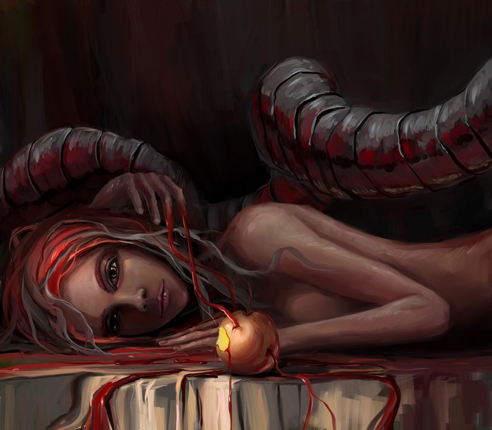 4K Eve with Apple and Blood