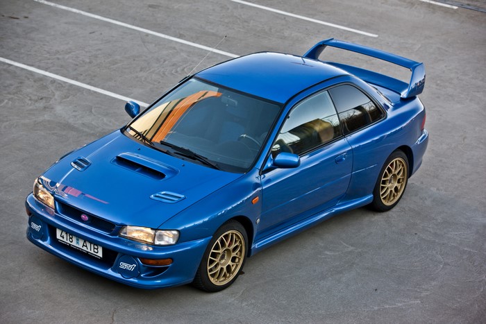 Blue 1998 Subaru Impreza 22B STi