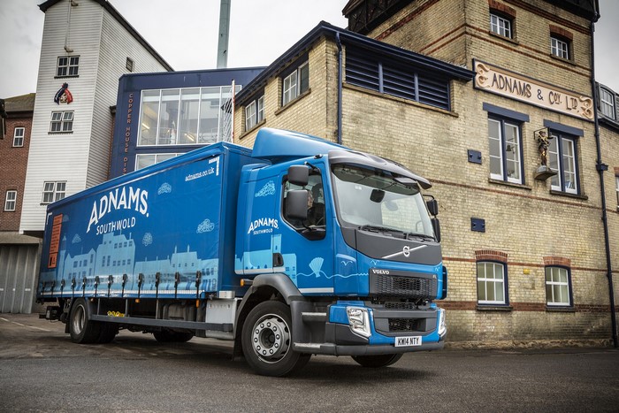 Blue Volvo Adnams Southwold Truck