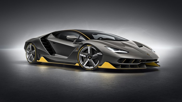 Lamborghini Centenario in Grey with Yellow Accents