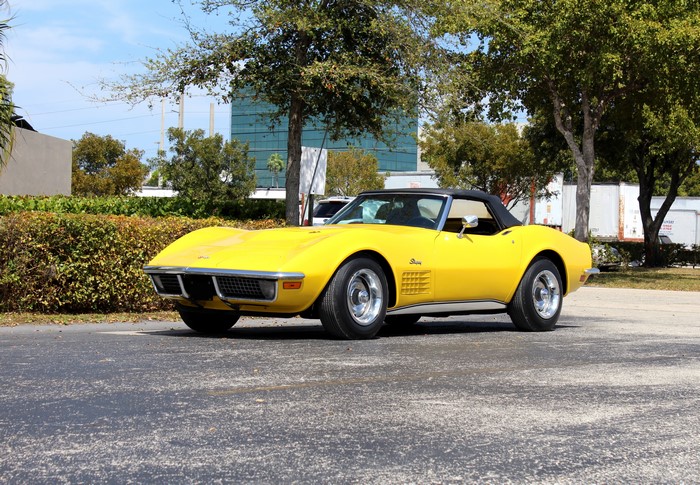 Yellow 1971 Corvette Stingray LS6 Convertible