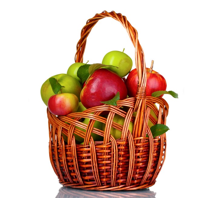 Apples in a wicker basket