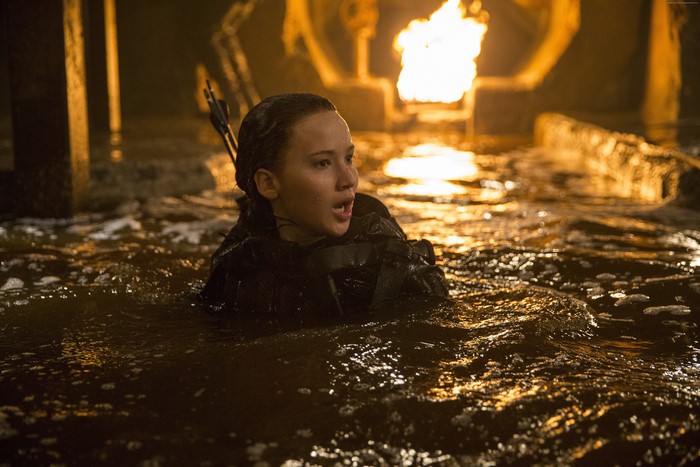 Jennifer Lawrence from The Hunger Games in water