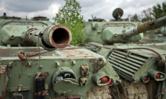 Old Tanks with Gun Barrels