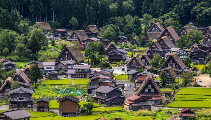 Shirakawa village Gifu, Japan, Houses, Village