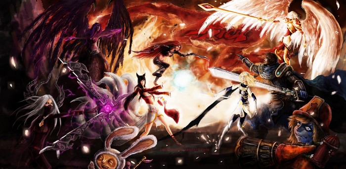 League of Legends Angels and Demons Battle