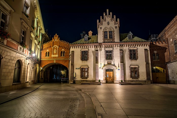 Krakow Street at Night