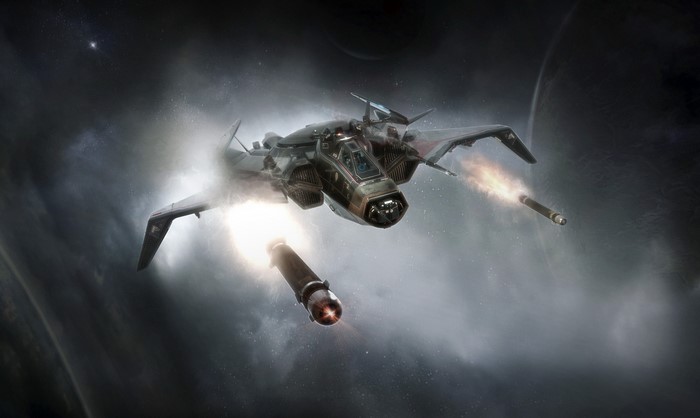 Star Citizen Ship Firing Missiles
