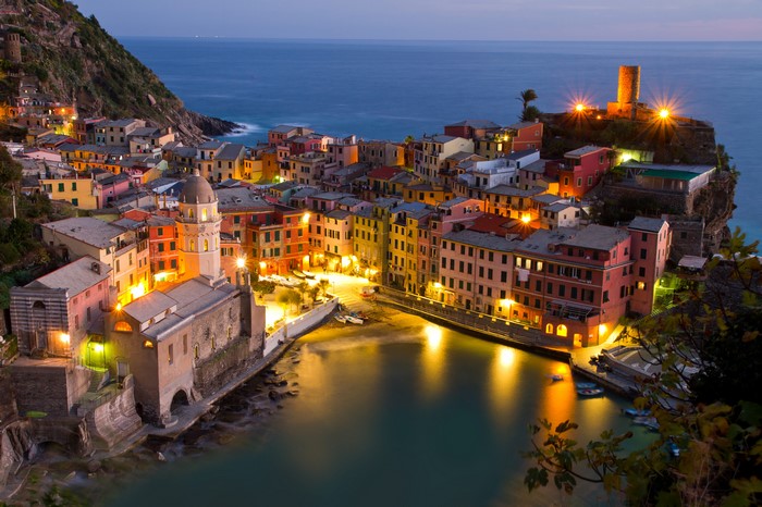 Vernazza, Cinque Terre, Italy at Night