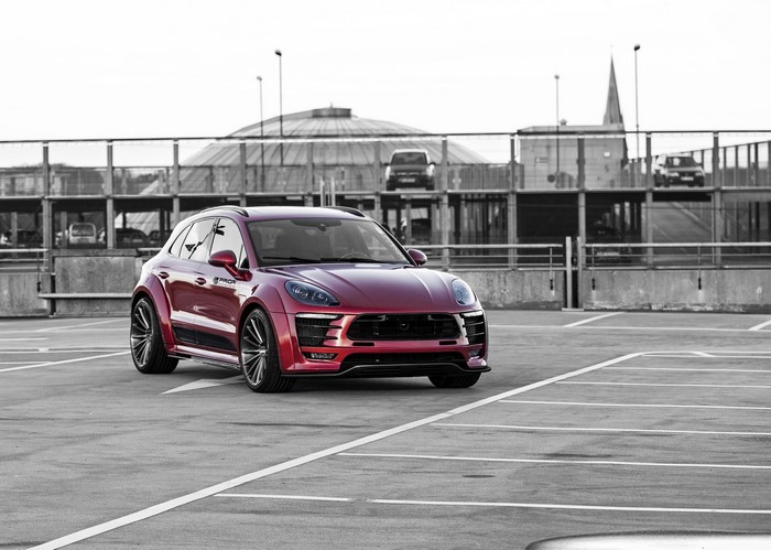 Prior-Design Macan by Porsche in wine color