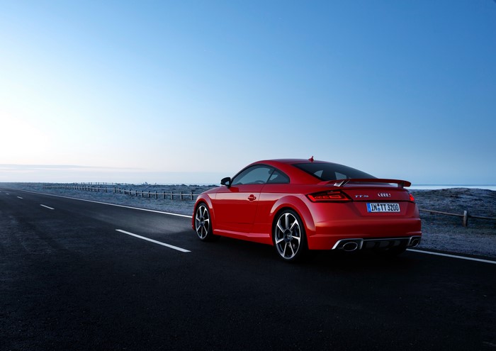 Audi TT RS Coupe on a road