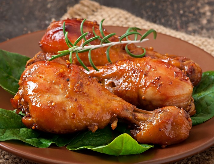 Roasted chicken drumsticks with rosemary