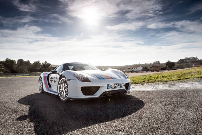 Porsche 918 Spyder Estoril on a race track