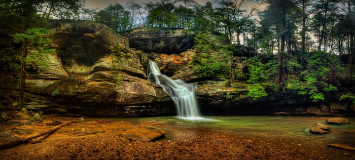 Waterfall at Hocking Hills State Park, USA
